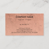 Roos Gold gradiënt Glitter Visitekaartje (Achterkant)