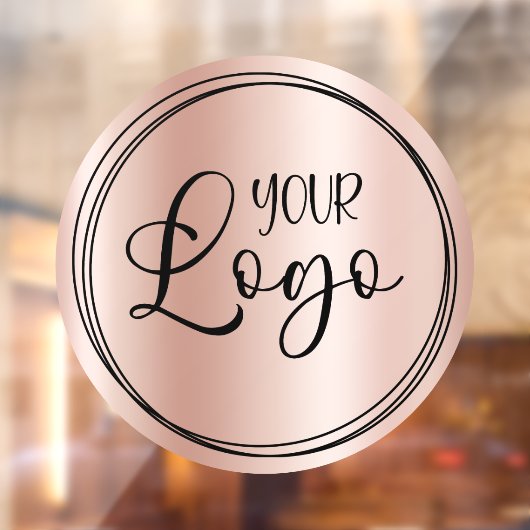 Roos Gold gradiënt Logo Raamsticker (Vel 2)