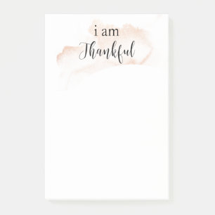 *~* Roos Gold Gratitude-bevestiging IK BEN DANKFUL Post-it® Notes