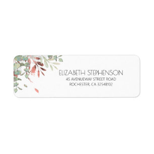Roos Gold Greenery Elegant Label