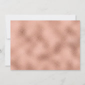 Roos Gold Greenery Modern Girl baby shower Kaart (Achterkant)