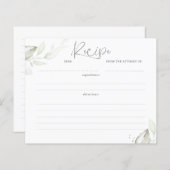 Roos Gold Greenery Vrijgezellenfeest Recipcard (Voorkant / Achterkant)