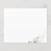 Roos Gold Greenery Vrijgezellenfeest Recipcard (Achterkant)