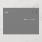 Roos Gold Grey Botanical Weddenschap RSVP Briefkaart (Achterkant)
