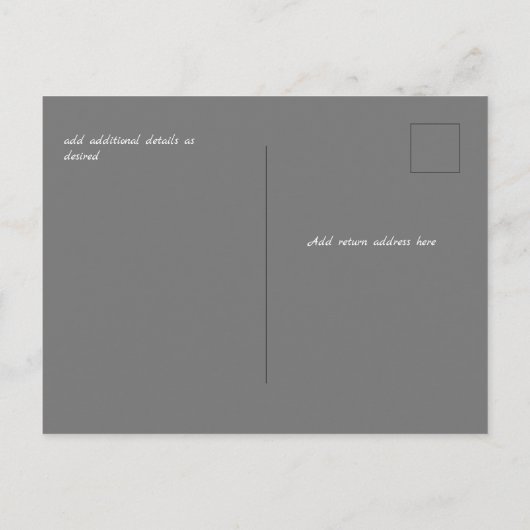 Roos Gold Grey Botanical Weddenschap RSVP Briefkaart (Achterkant)