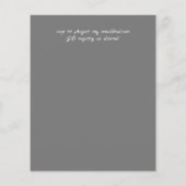Roos Gold Grey Botanical Wedding Invitations (Achterkant)