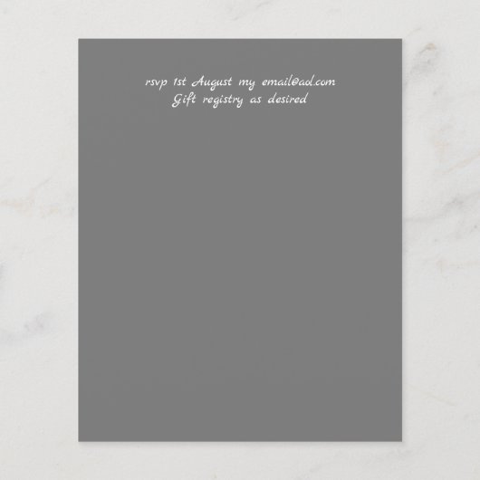 Roos Gold Grey Botanical Wedding Invitations (Achterkant)