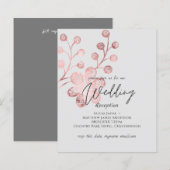 Roos Gold Grey Botanical Wedding Reception (Voorkant / Achterkant)