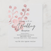 Roos Gold Grey Botanical Wedding Reception (Voorkant)