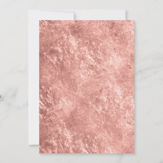 Roos Gold & Grey bruiloft uitnodiging (Achterkant)