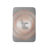 Roos Gold Grey Elephant Mandala Badmat (Voorkant Verticaal)
