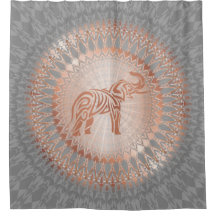 Roos Gold Grey Elephant Mandala