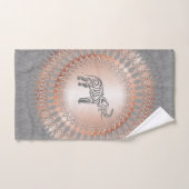 Roos Gold Grey Elephant Mandala Handdoek (Handdoek)
