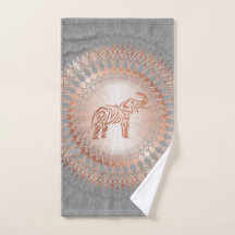 Roos Gold Grey Elephant Mandala