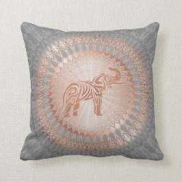 Roos Gold Grey Elephant Mandala Kussen