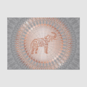 Roos Gold Grey Elephant Mandala Tissuepapier