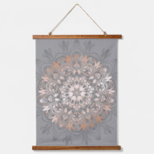 Roos Gold Grey Floral Mandala