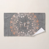 Roos Gold Grey Floral Mandala Love Handdoek (Handdoek)