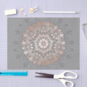 Roos Gold Grey Floral Mandala Tissuepapier (Craft)