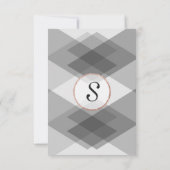 Roos Gold Grey Geo Bedankt Kaarten (Achterkant)