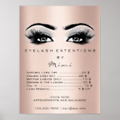 Roos Gold Grey Makeup Eyes Lashes Prijzen Poster (Voorkant)