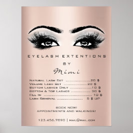 Roos Gold Grey Makeup Eyes Lashes Prijzen Poster
