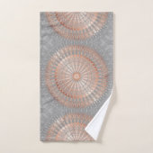 Roos Gold Grey Mandala Bad Handdoek (Handdoek)