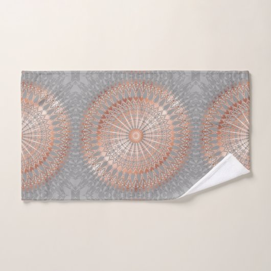 Roos Gold Grey Mandala Bad Handdoek (Handdoek)