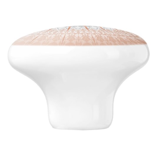 Roos Gold Grey Mandala Keramische Knop (Zijkant)