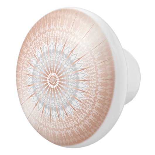 Roos Gold Grey Mandala Keramische Knop (Rechts)