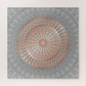 Roos Gold Grey Mandala Legpuzzel (Horizontaal)