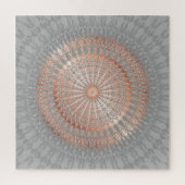 Roos Gold Grey Mandala Legpuzzel (Verticaal)