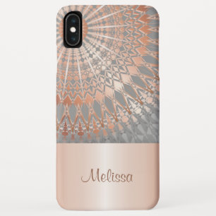 Roos Gold Grey Mandala Monogram Case-Mate iPhone Case