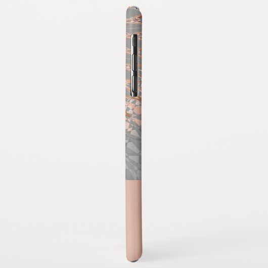 Roos Gold Grey Mandala Monogram Case-Mate iPhone Case (Achterkant/links)