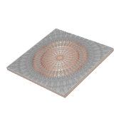 Roos Gold Grey Mandala Tegeltje (Zijkant)