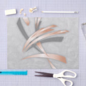 Roos Gold Grey Marble Abstracte Art Tissuepapier (Craft)