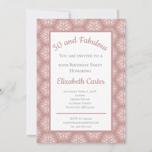 Roos Gold Grey & Roze 50 en Fabulous Birthday (Voorkant)