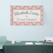 Roos Gold Grey & Roze 50 en Fabulous Birthday Spandoek (Beurs)
