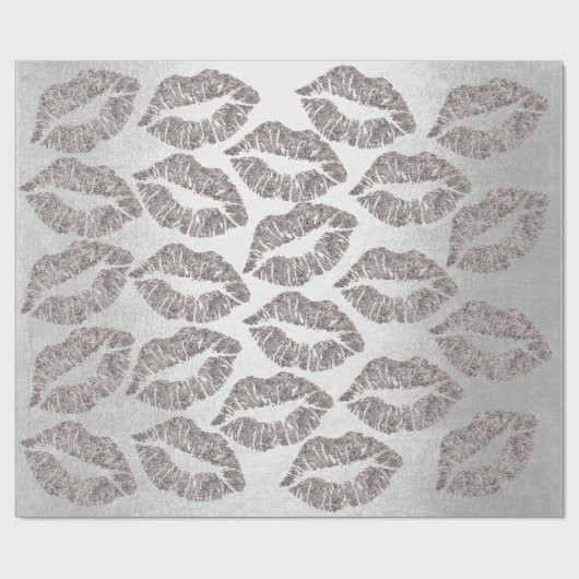 Roos Gold Grey Silver Grahite Glitter Grungy Cadeaupapier (Vlak)