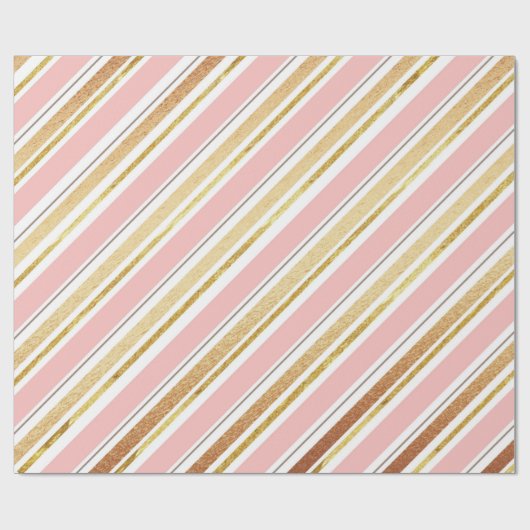 Roos Gold Grey Texture Wrapping Paper Cadeaupapier (Vlak)