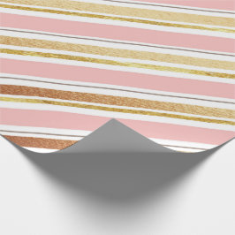 Roos Gold Grey Texture Wrapping Paper Cadeaupapier