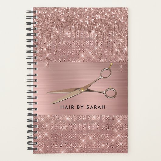 Roos Gold Hair Appointment Book Planner (Voorkant)