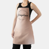 Roos Gold Hair en Makeup business typografie Schort (Insitu)