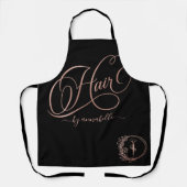 Roos Gold Hair Logo Schort (Voorkant)