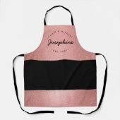 Roos Gold Hair Makeup business typografie Apron Schort (Voorkant)