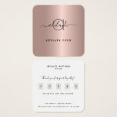 Roos Gold Hair Stylist Makeup Artist Loyalty Kaart (Voorkant /achterkant)