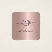 Roos Gold Hair Stylist Makeup Artist Loyalty Kaart (Voorkant)