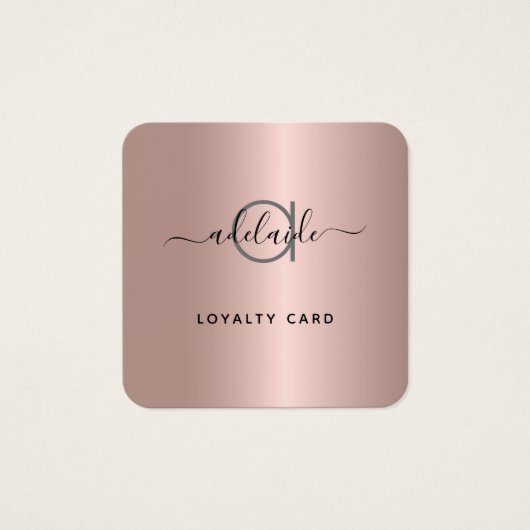 Roos Gold Hair Stylist Makeup Artist Loyalty Kaart (Voorkant)