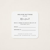 Roos Gold Hair Stylist Makeup Artist Reference Kaa Vierkante Visitekaartjes (Achterkant)