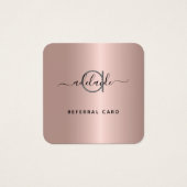 Roos Gold Hair Stylist Makeup Artist Reference Kaa Vierkante Visitekaartjes (Voorkant)